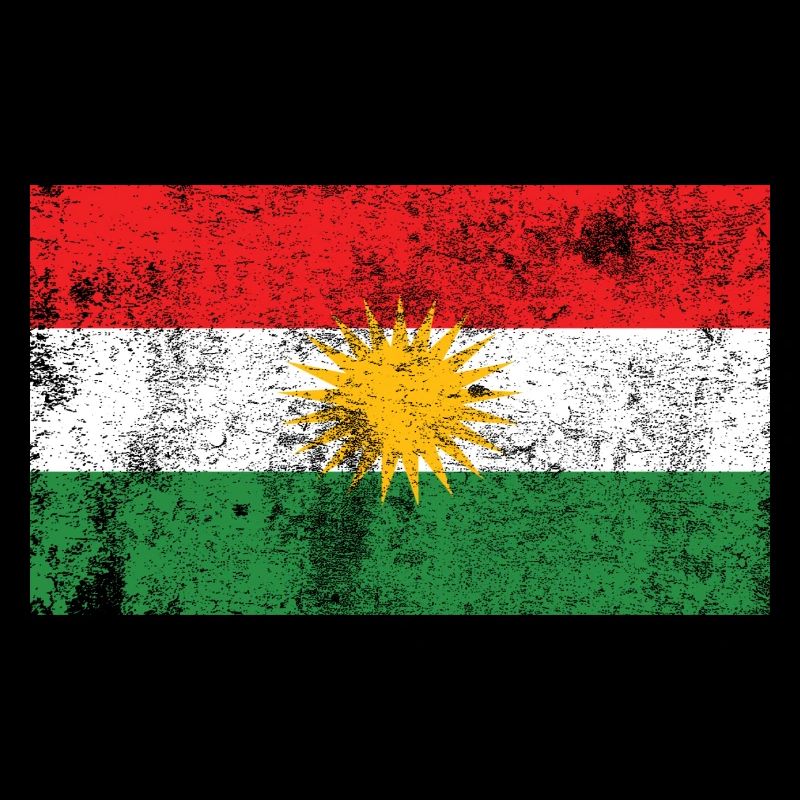 Drapeau du Kurdistan Drapeau Grunge Rétro Vintage