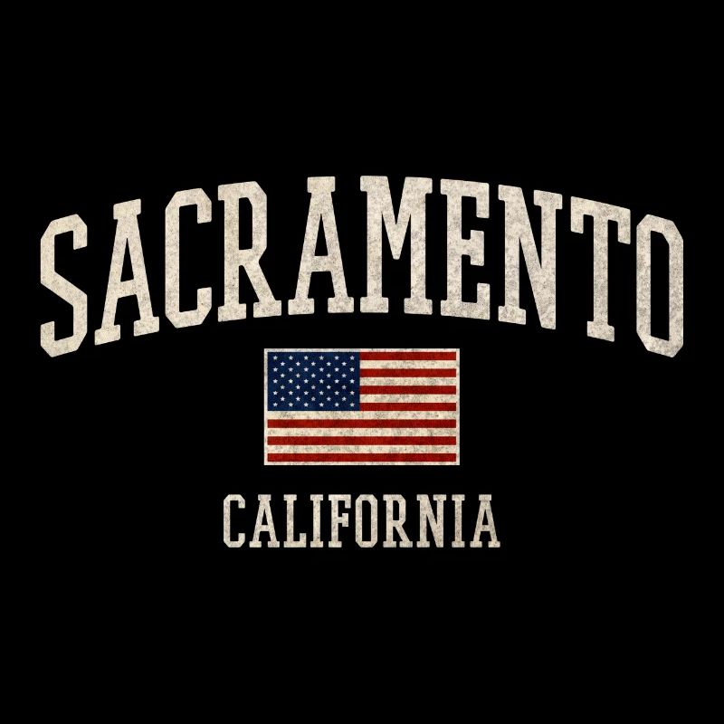 Conception du drapeau Sacramento Americana