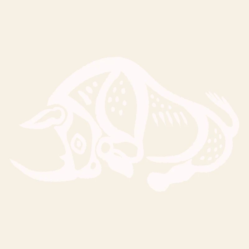 Prähistorisches Nashorn - Weiß