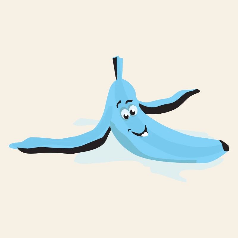 Augerutschte Banane