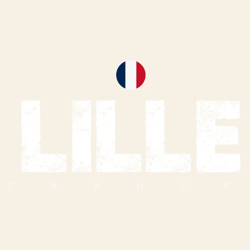 Lille Frankreich Distressed Typografie