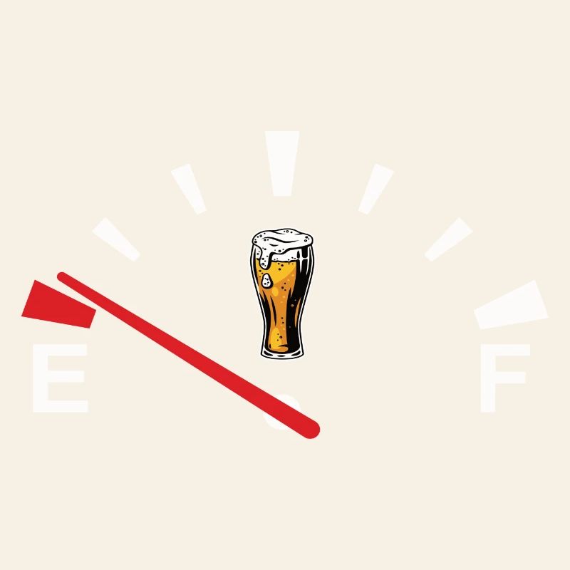 Beer speedometer beer display beer is empty