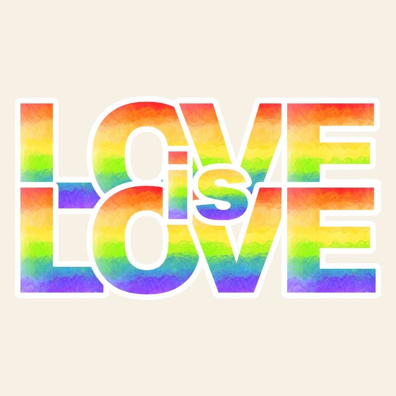 Lettrage d’amour arc-en-ciel