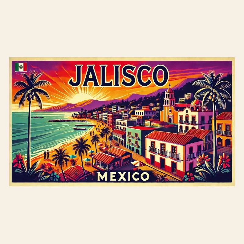 Jalisco Mexico beach palm design