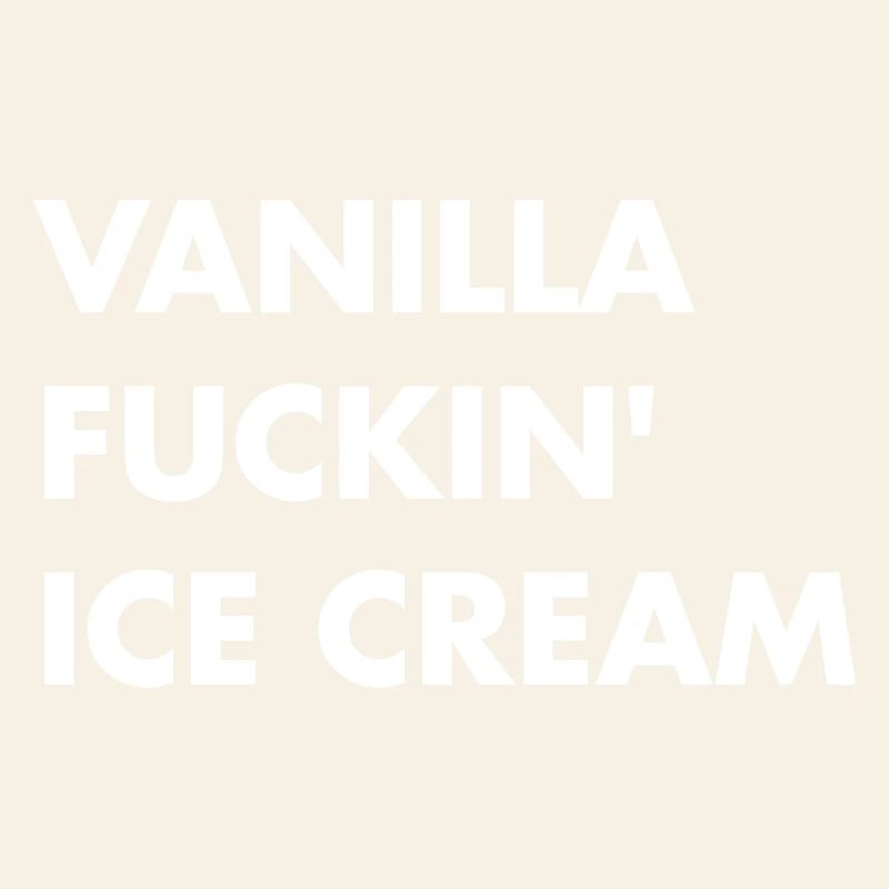 Glace vanille - lettrage blanc