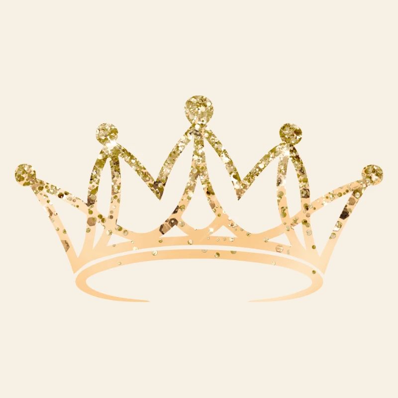 Couronne, élégante, dorée, personnalisable
