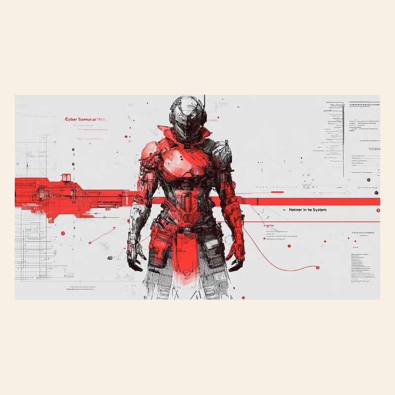 Futuristischer Cyber-Samurai