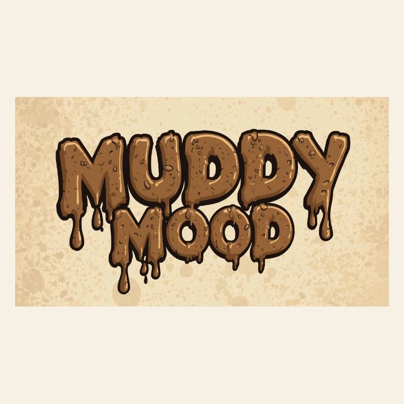 Conception de lettrage d’ambiance boueuse