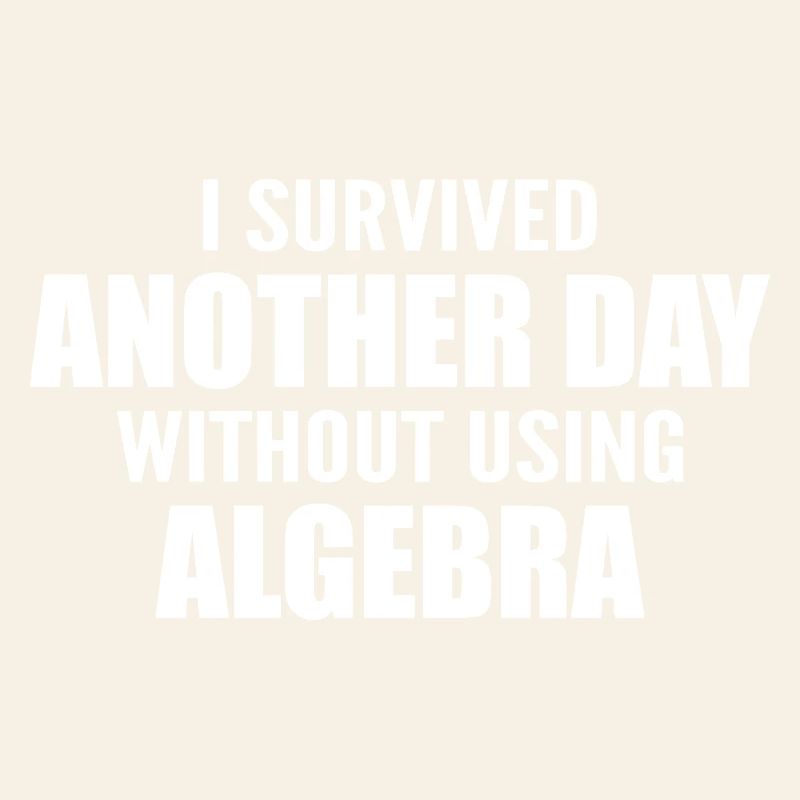 I survived without doing algebra today