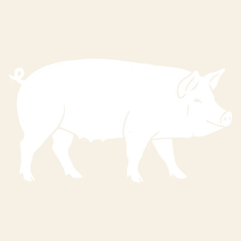 Pig Silhouette Farm Clean Vector