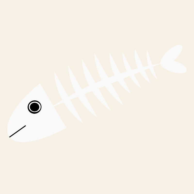 Fish White Herringbone Gift Angler