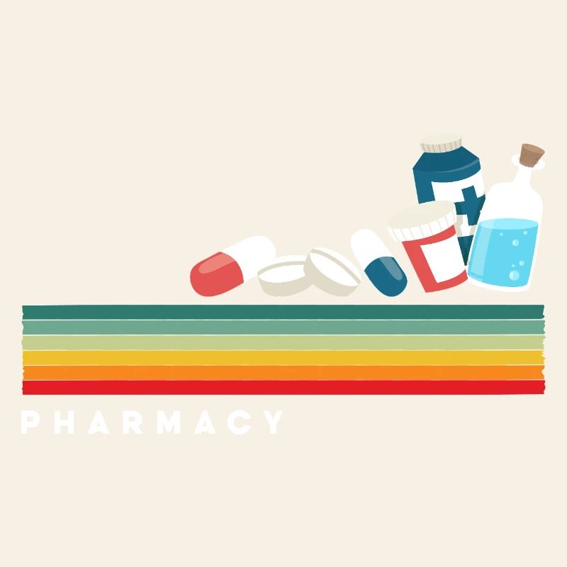 Retro pharmacist pharmacy technician