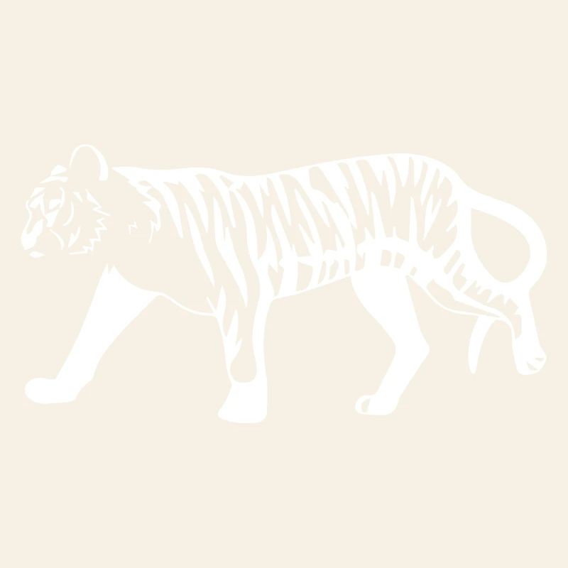 Stilisierter Tiger mit Tiermuster