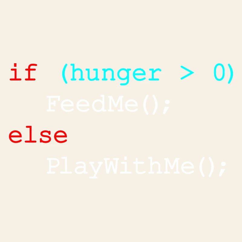 Wenn Hunger mich füttert, sonst spiel mit mir - JavaScript