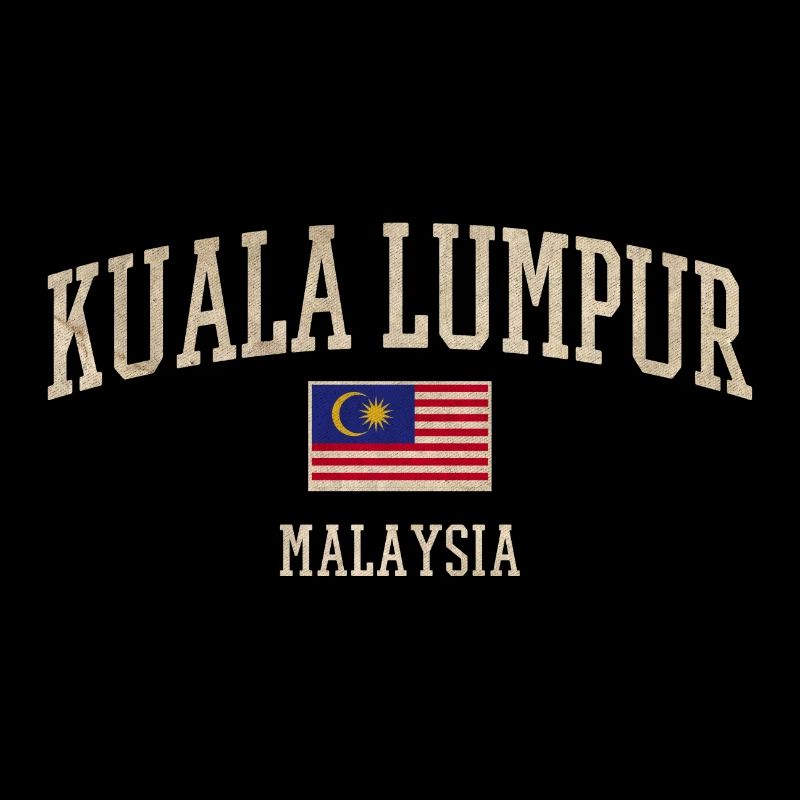 Drapeau vintage de Malaisie de Kuala Lumpur