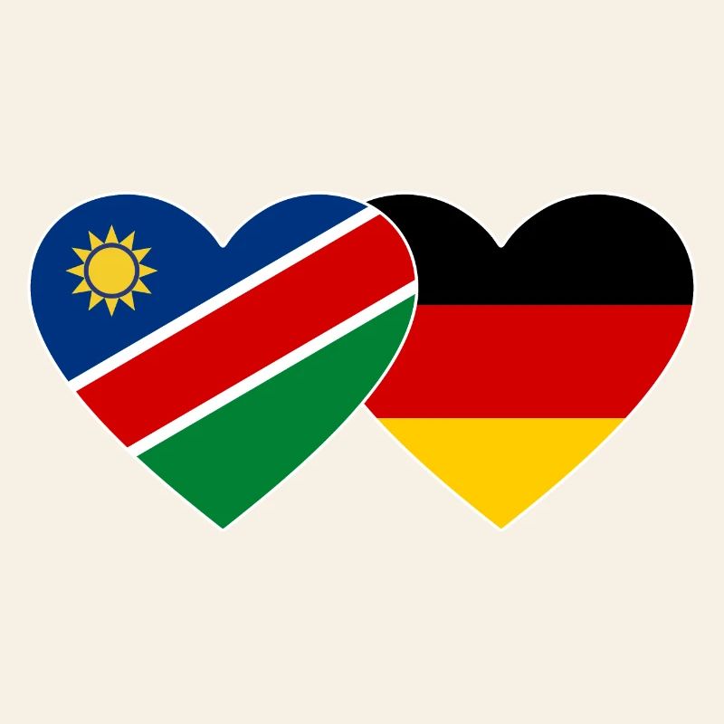Namibia Germany Flag Heart