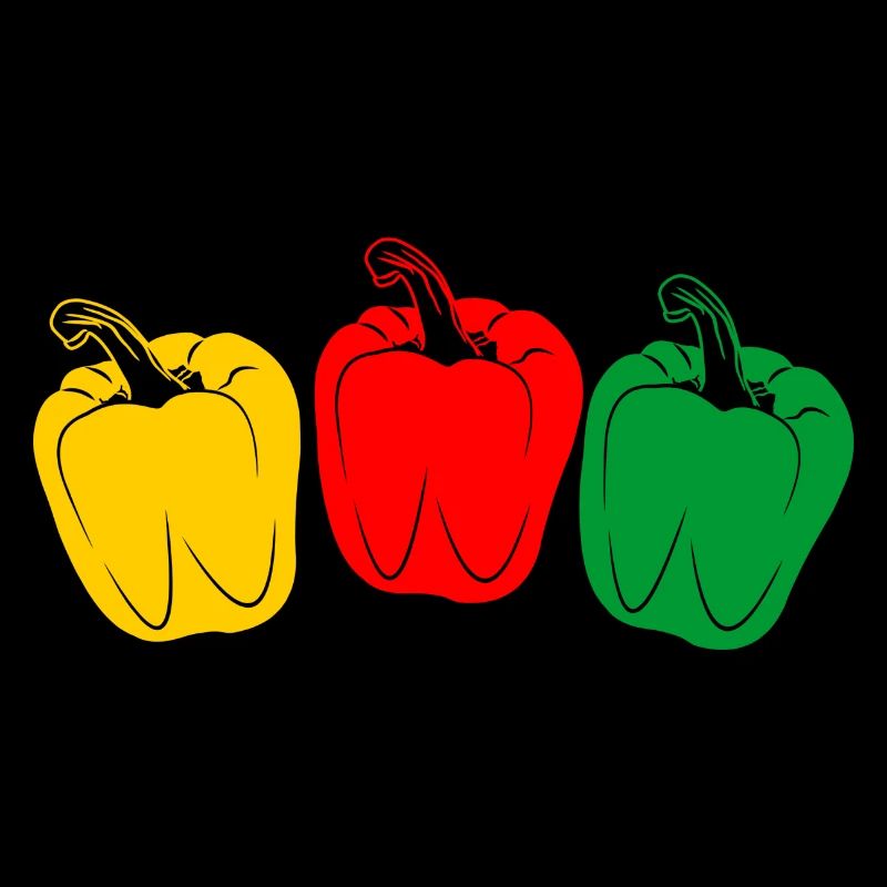 Three colors Peppers