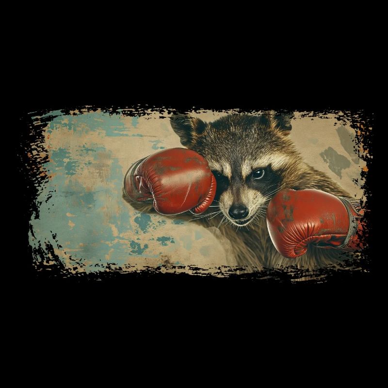 Vintage-Box-Waschbär