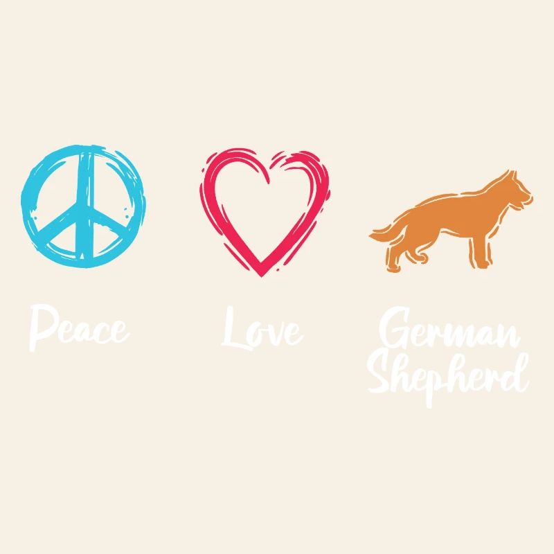Frieden Liebe Schäferhund