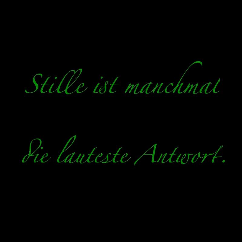Le silence est parfois la réponse la plus forte