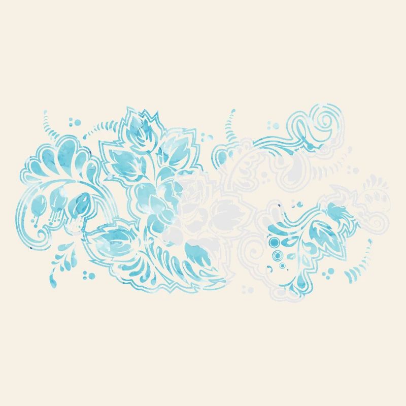 Blauer Blumen-Muster