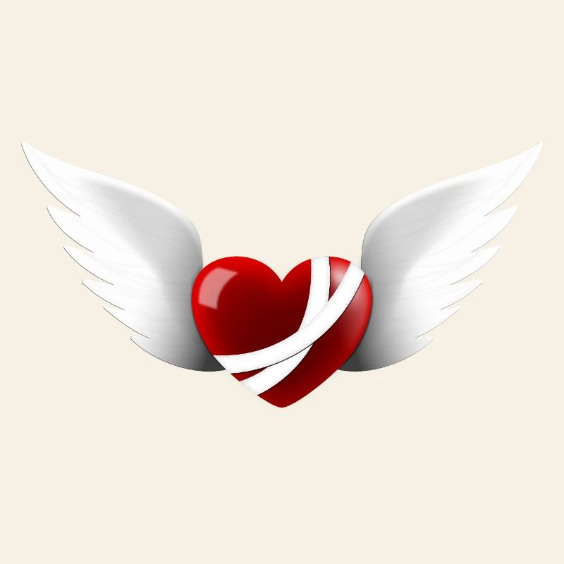 Wounded Heart with Wings