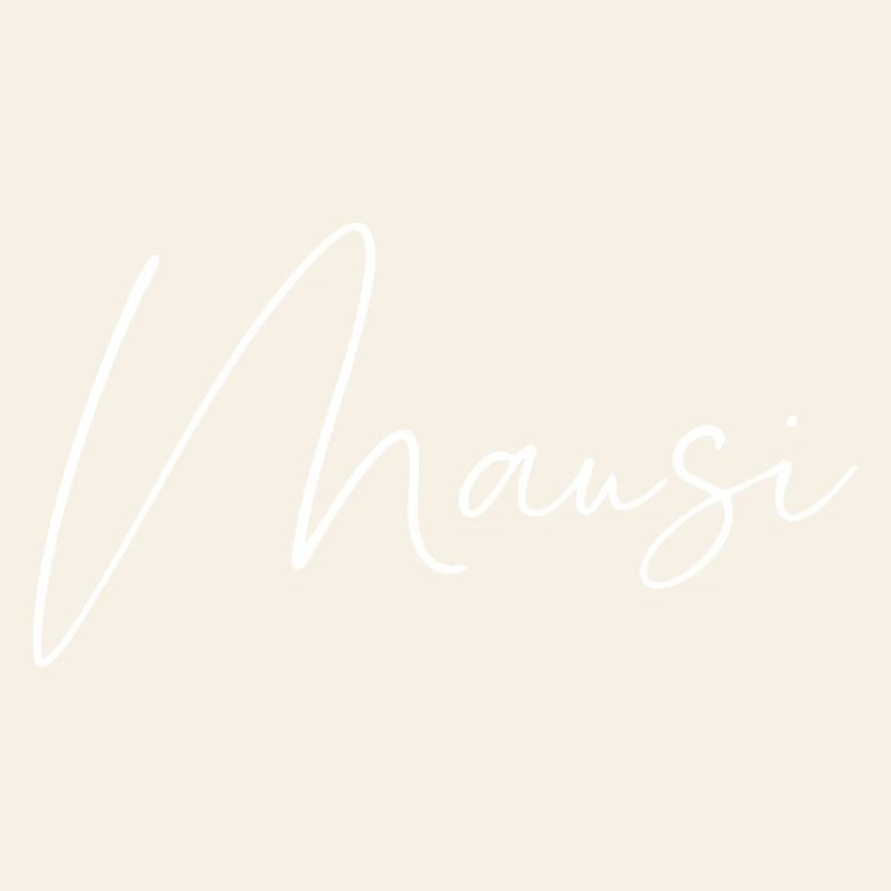 Mausi / Conception d’écriture manuscrite (Blanc)