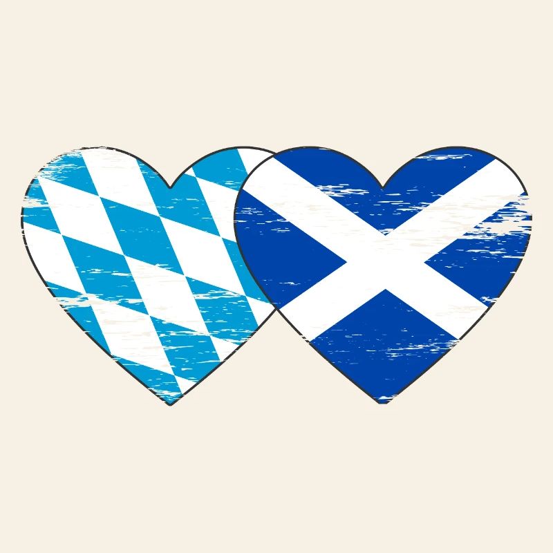 Bavière, Ecosse, drapeau, coeur utilisé