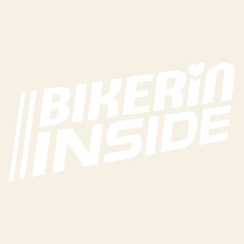 Bikerin inside Schriftzug (Farbe änderbar)