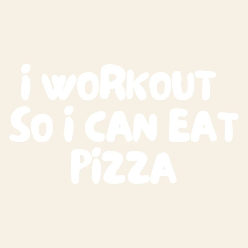 Ich trainiere, um Pizza essen zu können