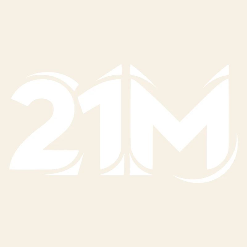 21M Bitcoin Supply Limit Minimal Lettering