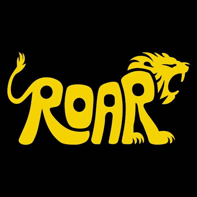 Lion Roar Lettering Design