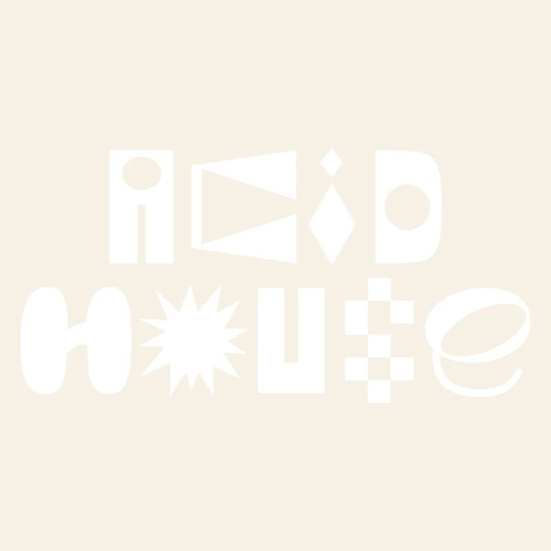 Conception du logo Acid House Fancy Typography