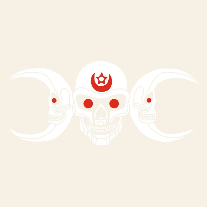 White Whimsical Skull