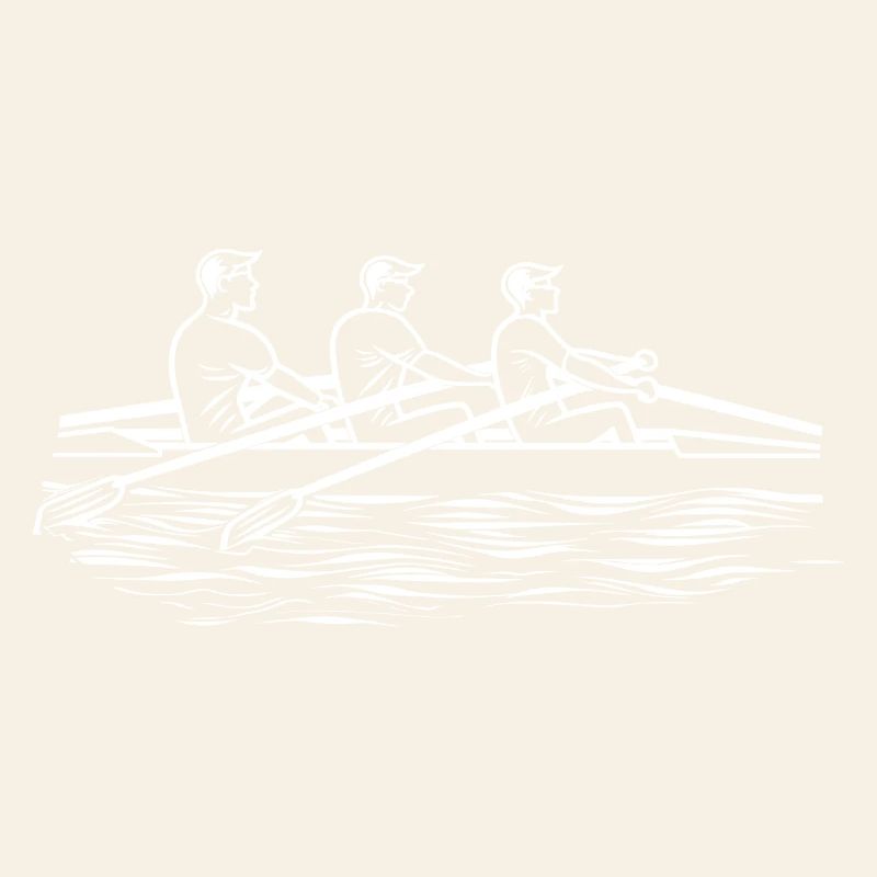 Rowing Team Line Art