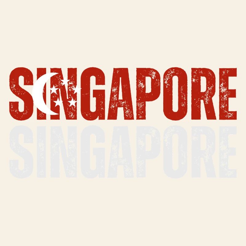 Drapeau de Singapour, j’aime Singapour