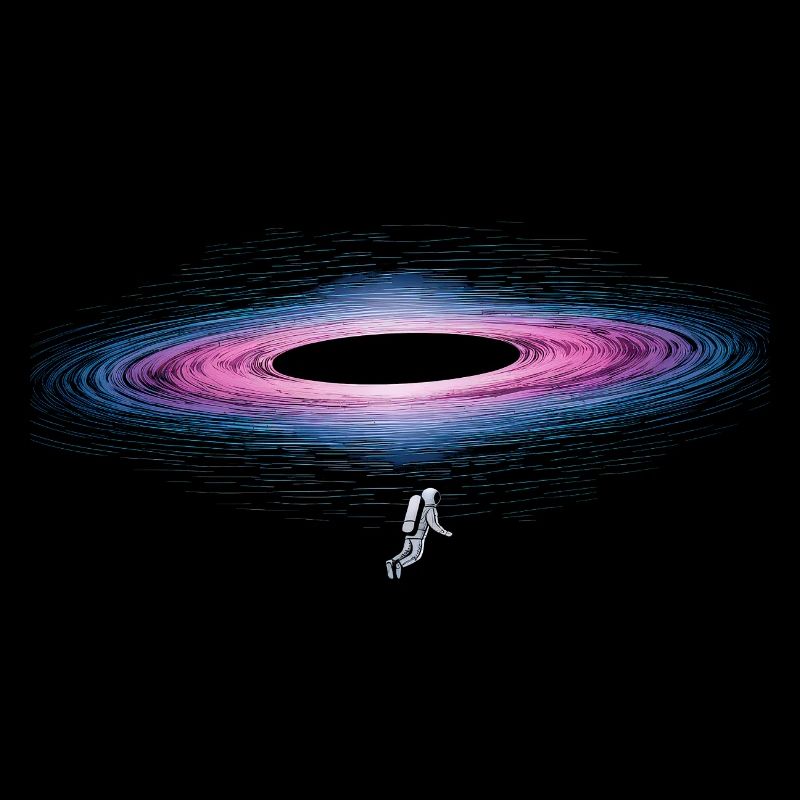 Astronaut with energetic black hole