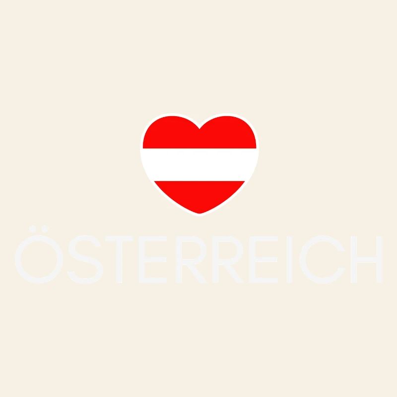 Heart with Austrian flag, Austrian pride