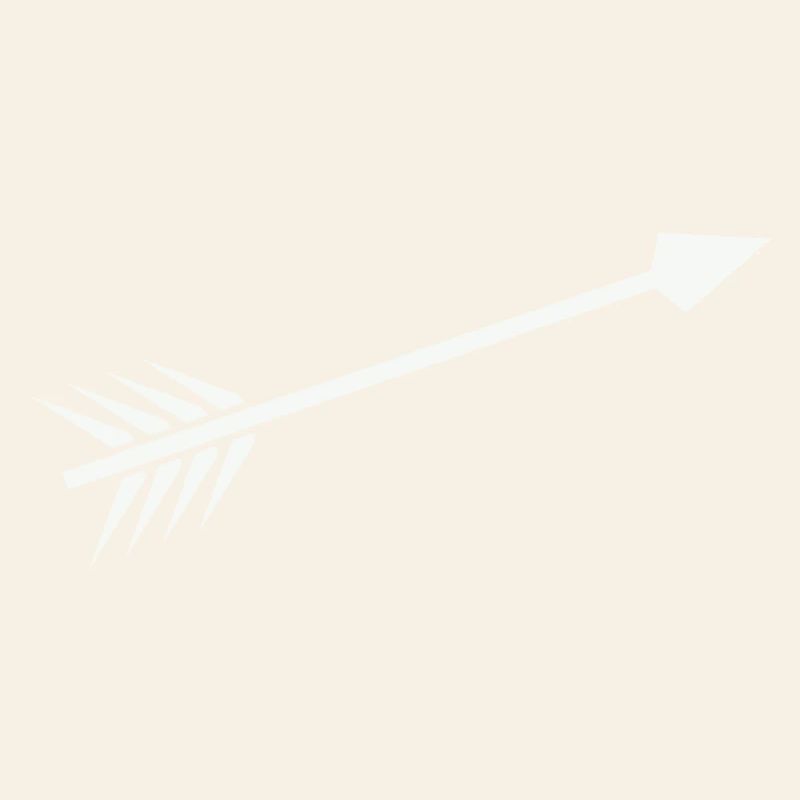 White arrow with feather