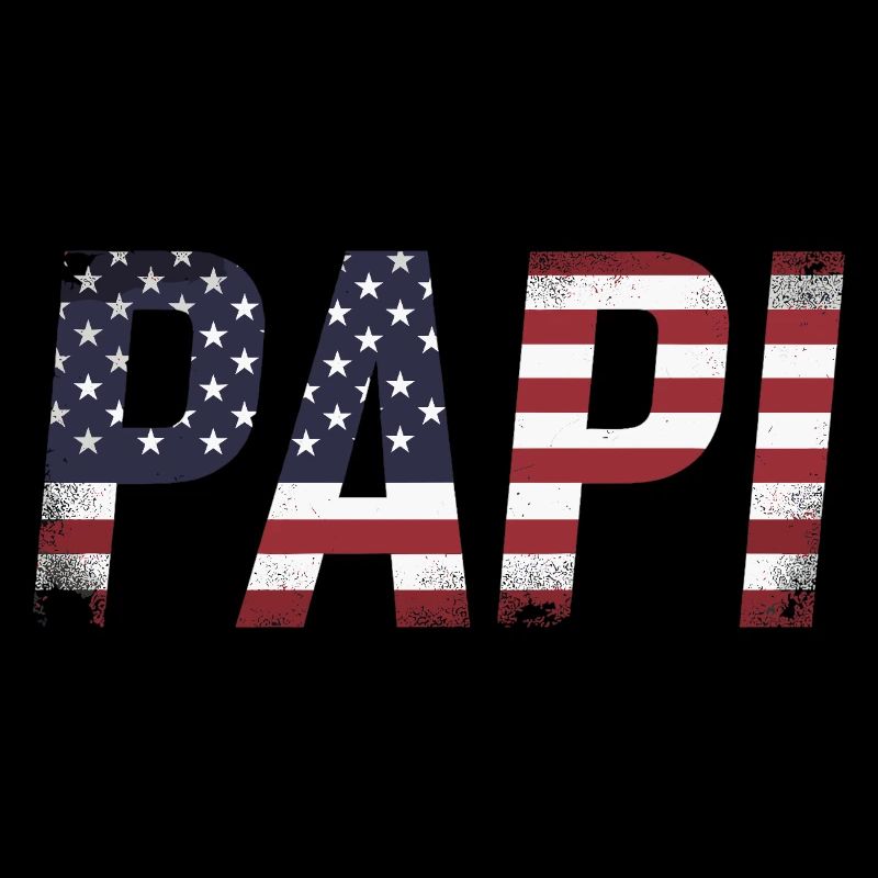 Papi USA Flagge Vintage Papa