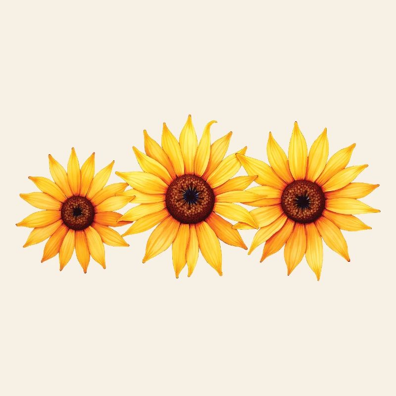 Wunderschönes Sonnenblumen-Gemälde Kunstdruck