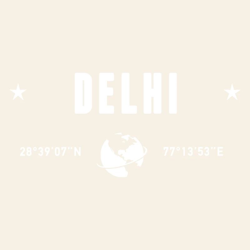 Delhi Inde Coordonnées Planète Terre Blanche