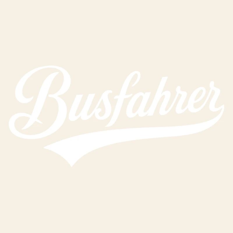 Beruf Busfahrer Text Design