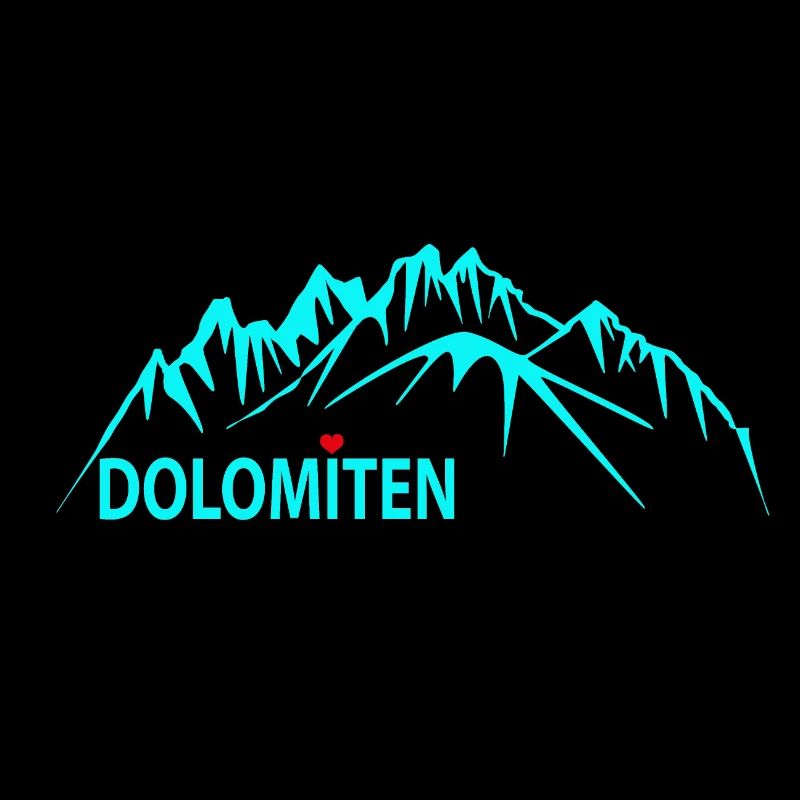 Dolomites Mountain Panorama Illustration