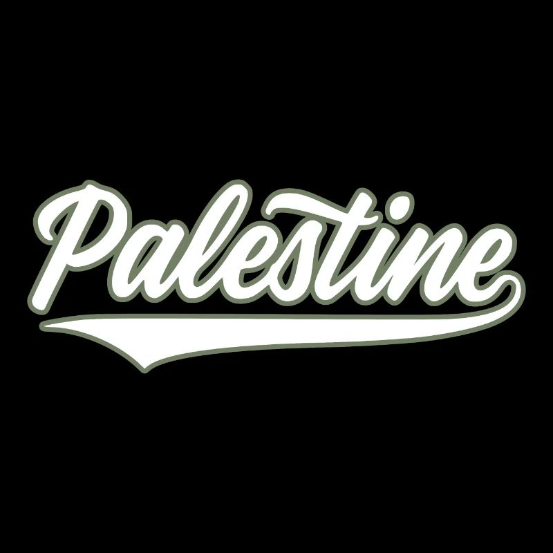 Palestine style baseball vert olive-blanc