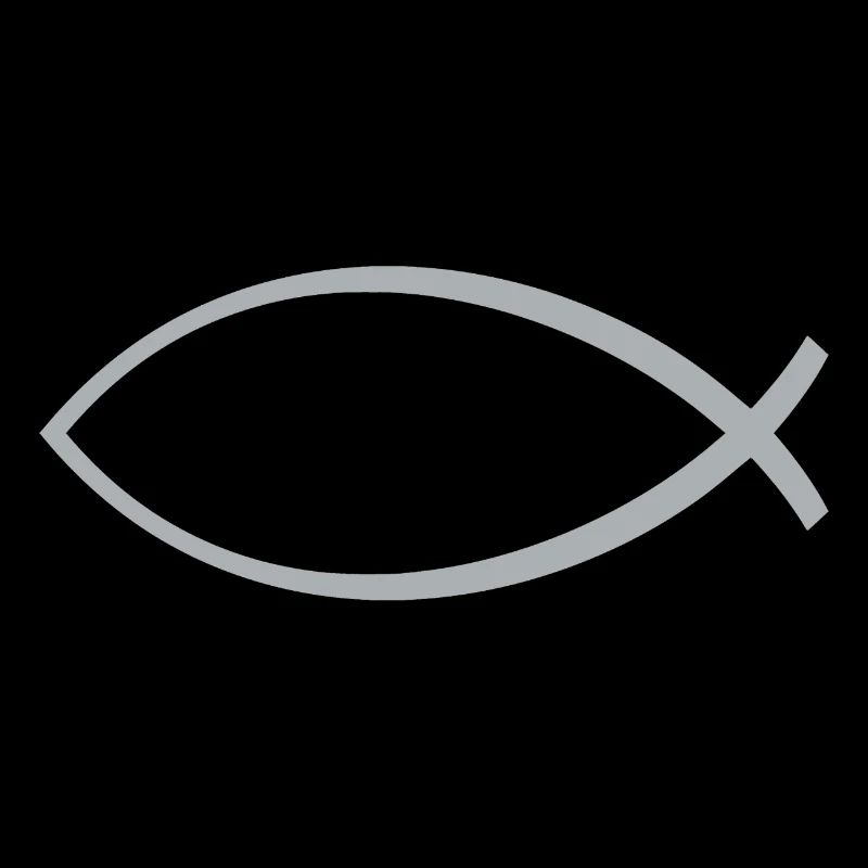 Ichtus poisson argent