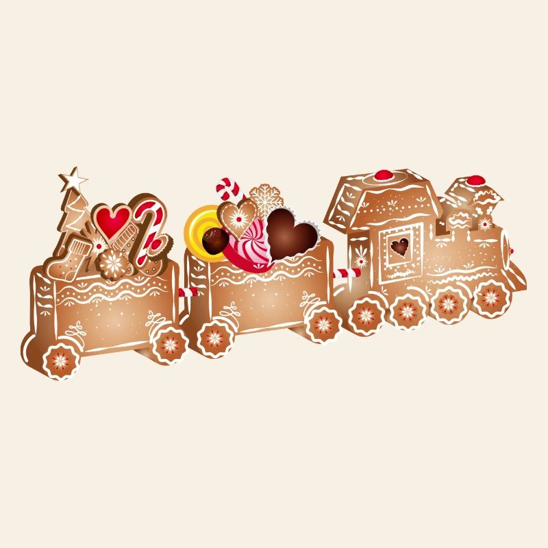 magical 3D gingerbread railway for Christmas