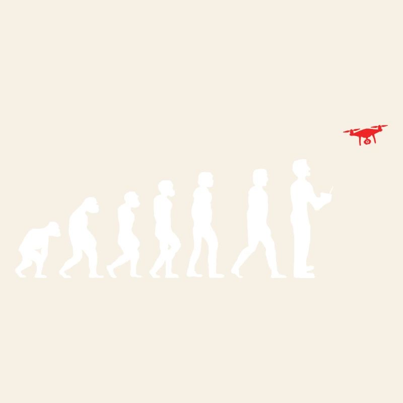 Evolution des Menschen Drohne Pilot