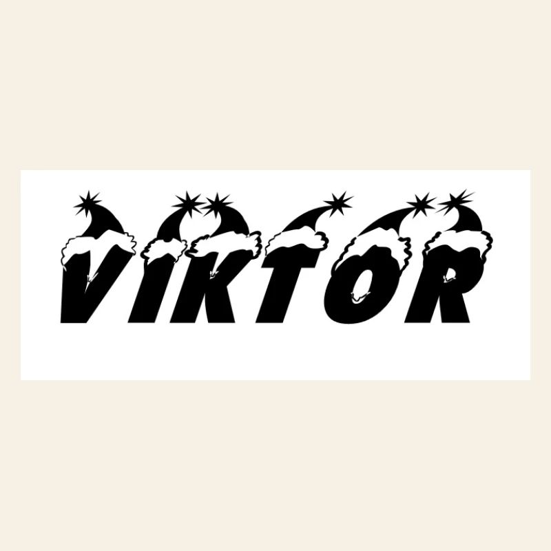 Silhouette de Viktor avec motifs d'étoiles