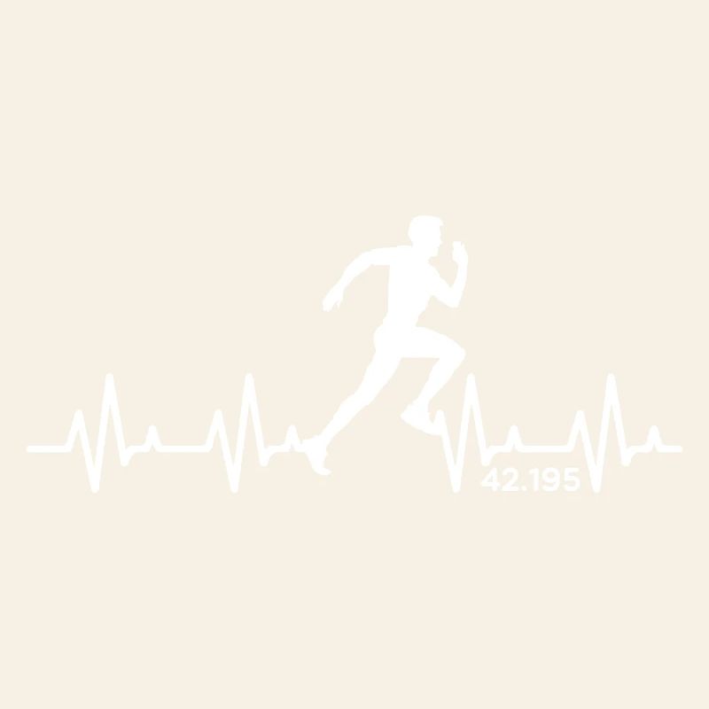 Marathon 42.195 Heartbeat Pulse Coureur de course